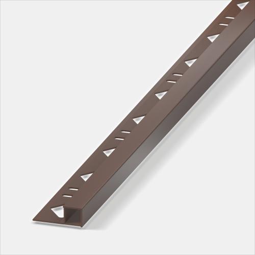 Alferquad Quadratprofil Aluminium Terra pulverbeschichtet Länge 2,5m 