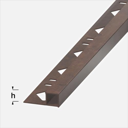 Alferquad Quadratprofil Aluminium Kupfer eloxiert antik Länge 2,5m 