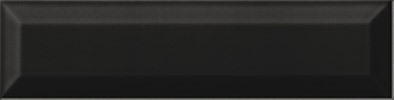 Metro Facetten Dekorfliese (Wand) schwarz glänzend 7,5x30cm 
