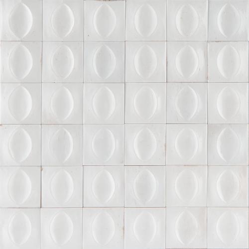 Ragno Wandfliese Gleeze Bianco Struttura Egg 3D 10x10 cm 