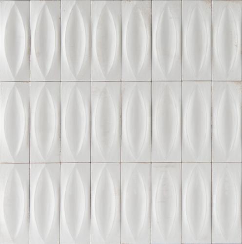 Ragno Gleeze Bianco Struttura Eye 3D Vintage Dekorfliese 7,5x20cm 
