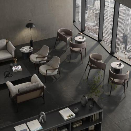 Edimax Bodenfliese Iro Raku-Black 80x80cm rektifiziert 