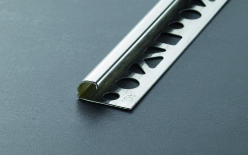 Proround Fliesenprofil Rund Winkelabschluss Edelstahl glänzend (V2A) Länge 2,5m 
