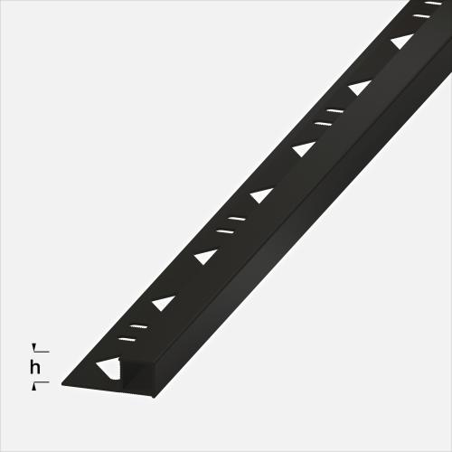 Alferquad Quadratprofil Aluminium Schwarz matt pulverbeschichtet Länge 2,5m 