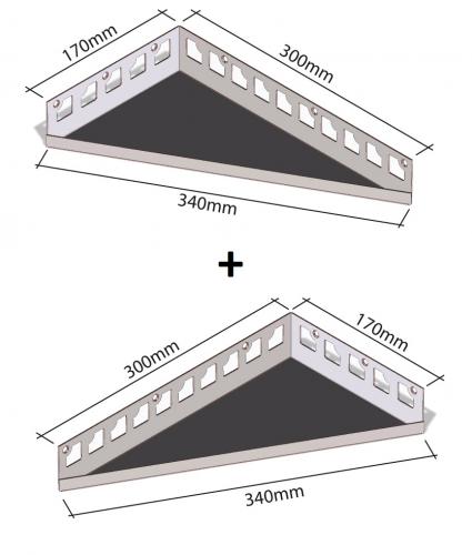 HK Edelstahl Duschablage 2er Set befliesbar Eckvarianten 410R, 420L 