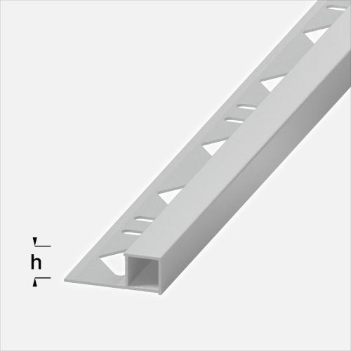 Alferquad Quadratprofil Aluminium Silbergrau metallic pulverbeschichtet Länge 2,5m 