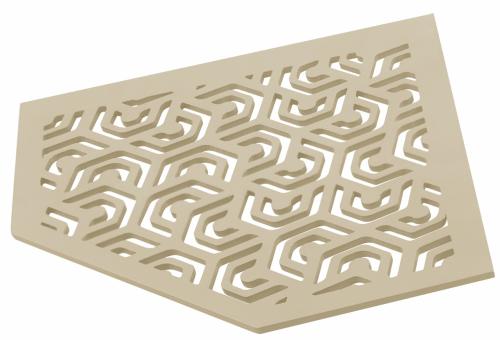 Dural Ablage TI-SHELF PENTA Fünfeckige Eckablage Aluminium sand 