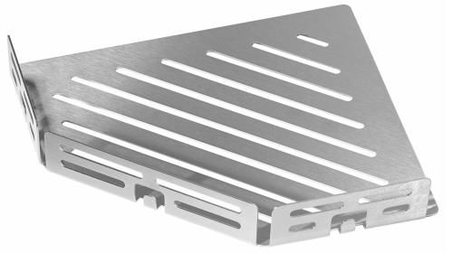 Dural Ablage TI-SHELF LINE Fünfeckige Eckablage mit Reling Edelstahl 