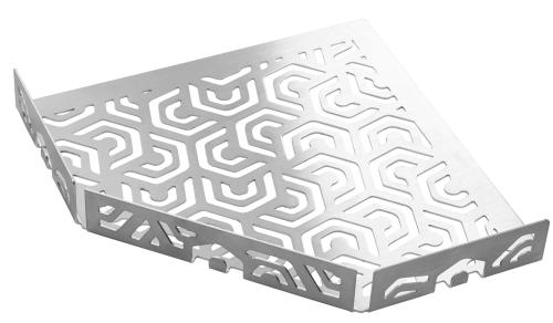 Dural Ablage TI-SHELF PENTA Fünfeckige Eckablage mit Reling Edelstahl 