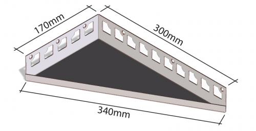 HK Edelstahl Duschablage befliesbar Eckvarianten 170x300x340mm 