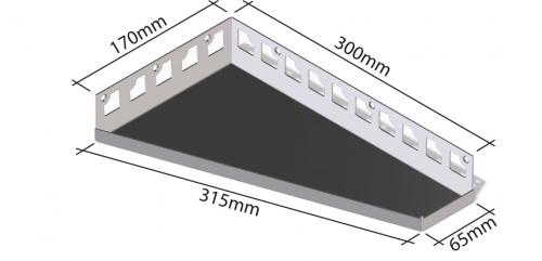 HK Edelstahl Duschablage befliesbar Trapezförmig 170x300x65mm 