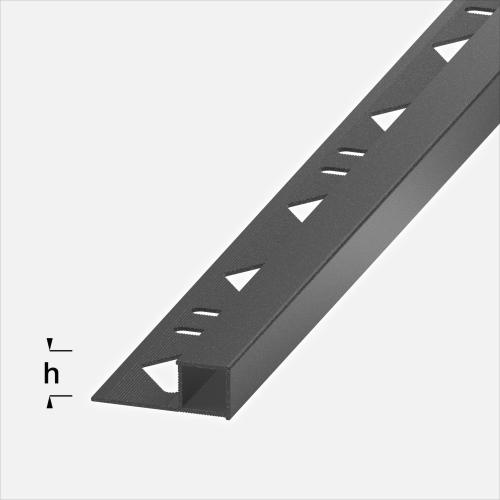 Alferquad Quadratprofil Aluminium Anthrazit metallic pulverbeschichtet Länge 2,5m 