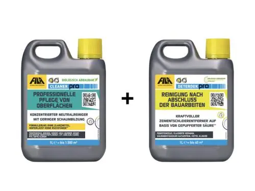Fila Cleaner Pro und Deterdek Pro Fliesen-Reinigungsset 