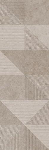 Ragno Wandfliese Richmond Wall Decoro Geo Taupe Touch 33x100 cm rektifiziert 