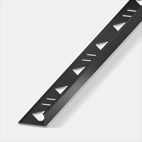 Alferbasic Winkelprofil Aluminium Schwarz eloxiert Länge 2,5m 