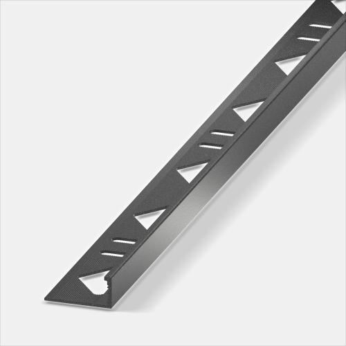 Alferbasic Winkelprofil Aluminium Anthrazit Pulverbeschichtet Metallic Länge 2,5m 