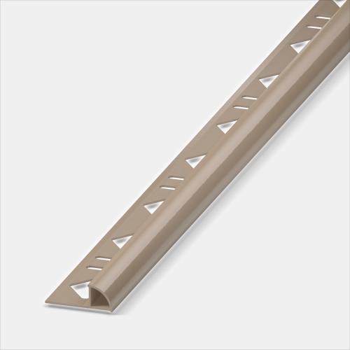 Alfercircle Viertelkreisprofil Aluminium Beige pulverbeschichtet Länge 2,5m 