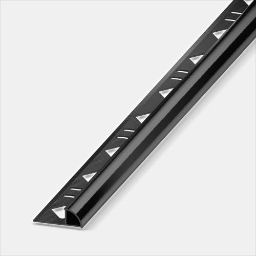 Alfercircle Viertelkreisprofil Aluminium Schwarz pulverbeschichtet Länge 2,5m 