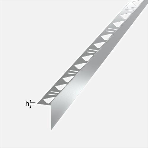 Alferline einteiliger Gefällekeil 12,5mm rechts Edelstahl gebürstet 
