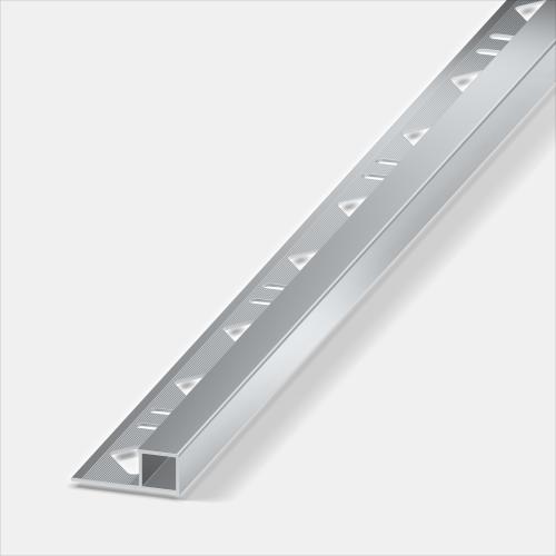 Alferquad Quadratprofil Aluminium Silber eloxiert Länge 2,5m 