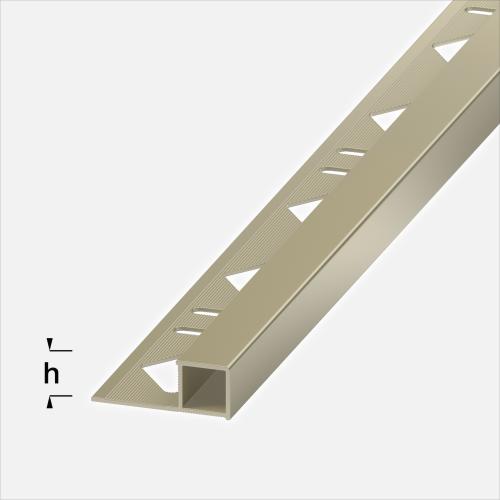 Alferquad Quadratprofil Aluminium Champagner eloxiert Länge 2,5m 