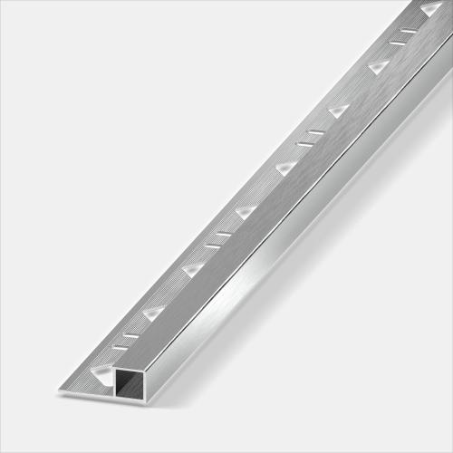 Alferquad Quadratprofil Aluminium Chrom eloxiert gebürstet Länge 2,5m 