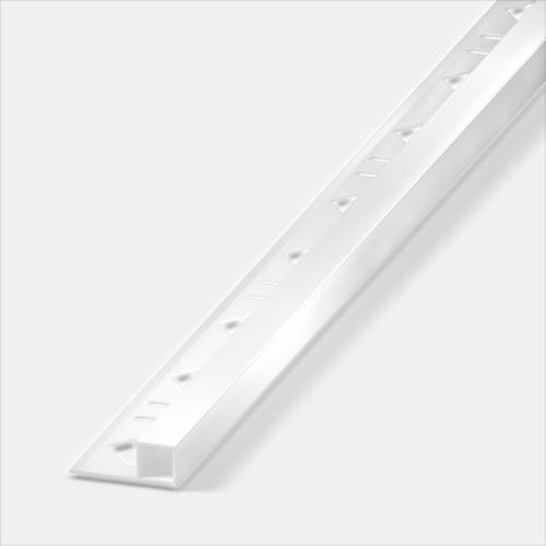 Alferquad Quadratprofil Aluminium Weiss pulverbeschichtet Länge 2,5m 