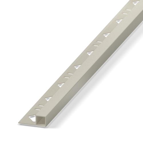 Alferquad Quadratprofil Aluminium Stein greige pulverbeschichtet Länge 2,5m 