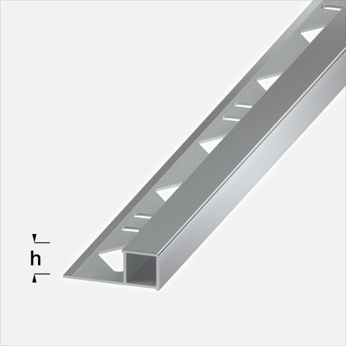 Alferquad Quadratprofil Aluminium Grau eloxiert Hochglanz Länge 2,5m 