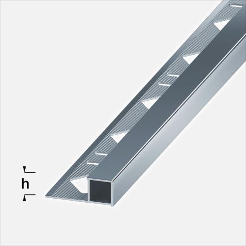 Alferquad Quadratprofil Aluminium Ice eloxiert Hochglänzend Länge 2,5m 