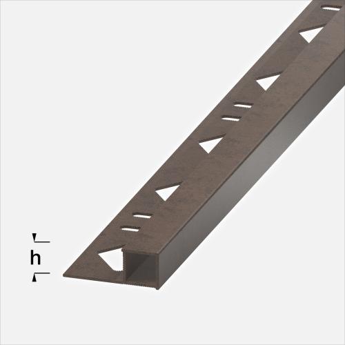 Alferquad Quadratprofil Aluminium Kupfer Rost pulverbeschichtet Länge 2,5m 