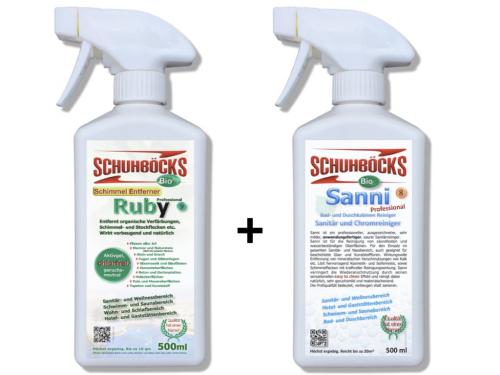 Schuhböcks Badezimmer Fliesenreinigungsset mit Schimmelentferner 