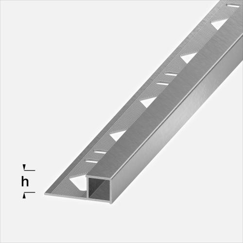 Alferquad Quadratprofil Aluminium Silber eloxiert Kreuzschliff Länge 2,5m 