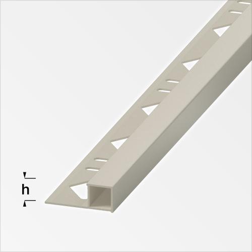 Alferquad Quadratprofil Aluminium Stein greige pulverbeschichtet Länge 2,5m 