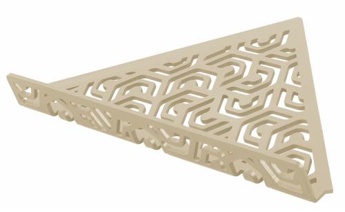 Dural Ablage TI-SHELF PENTA Eckablage mit Reling Aluminium sand 280mm 