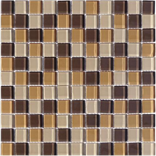 Mosaik Glas Braun Mix 30x30cm 