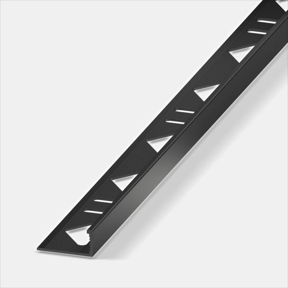 Alferbasic Winkelprofil Aluminium Schwarz eloxiert Länge 2,5m 