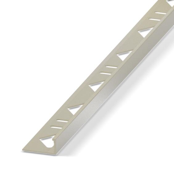 Alferbasic Winkelprofil Aluminium Stein Greige Pulverbeschichtet Länge 2,5m 