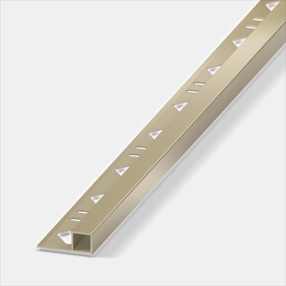 Alferquad Quadratprofil Aluminium Champagner eloxiert Länge 2,5m 