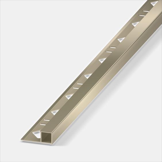 Alferquad Quadratprofil Aluminium Titan eloxiert Hochglänzend Länge 2,5m 