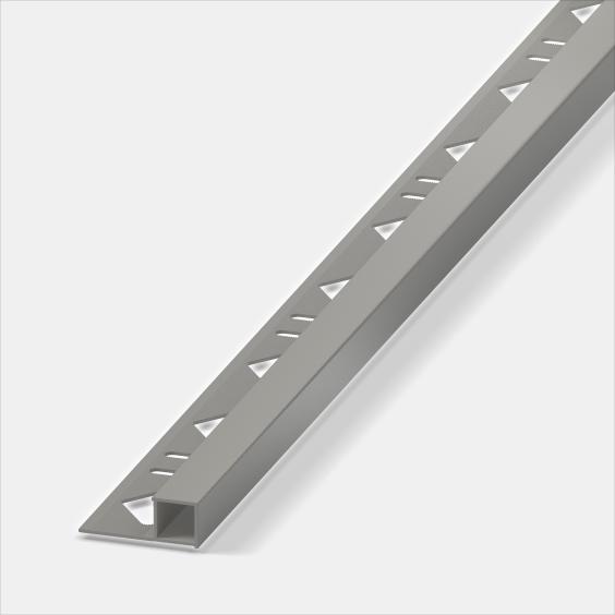 Alferquad Quadratprofil Aluminium kiesel pulverbeschichtet Länge 2,5m 10 mm