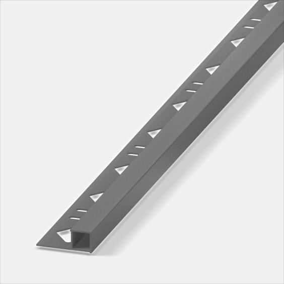 Alferquad Quadratprofil Aluminium Grau metallic pulverbeschichtet Länge 2,5m 