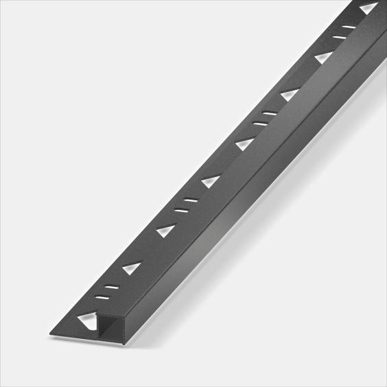 Alferquad Quadratprofil Aluminium Anthrazit metallic pulverbeschichtet Länge 2,5m 