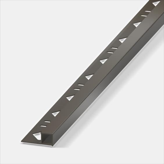 Alferquad Quadratprofil Aluminium Schlamm pulverbeschichtet Länge 2,5m 