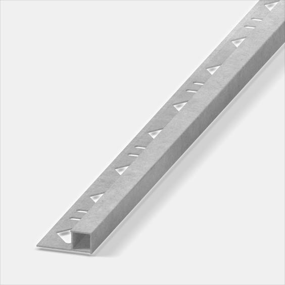 Alferquad Quadratprofil Aluminium beton pulverbeschichtet Länge 2,5m 10 mm