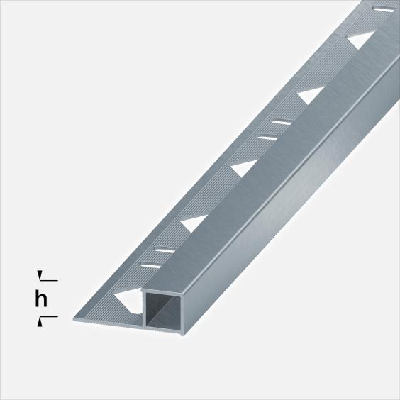 Alferquad Quadratprofil Aluminium Ice eloxiert Kreuzschliff Länge 2,5m 