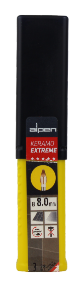 Alpen Drills Fliesenbohrer und Glasbohrer Keramo Extreme Ø 8mm 3er-Set 