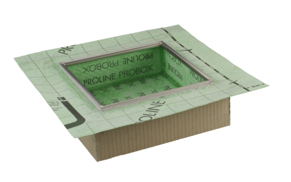 PROBOX Wandnische 30x30cm mit 10mm PRODECOR Quadratprofil glänzend 