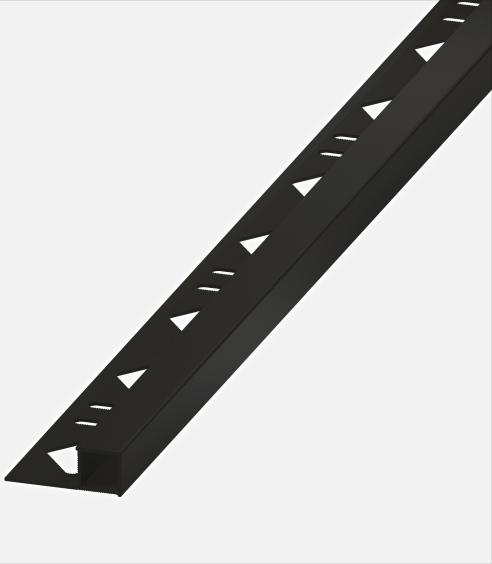 Alferquad Quadratprofil Aluminium Schwarz matt pulverbeschichtet Länge 2,5m 
