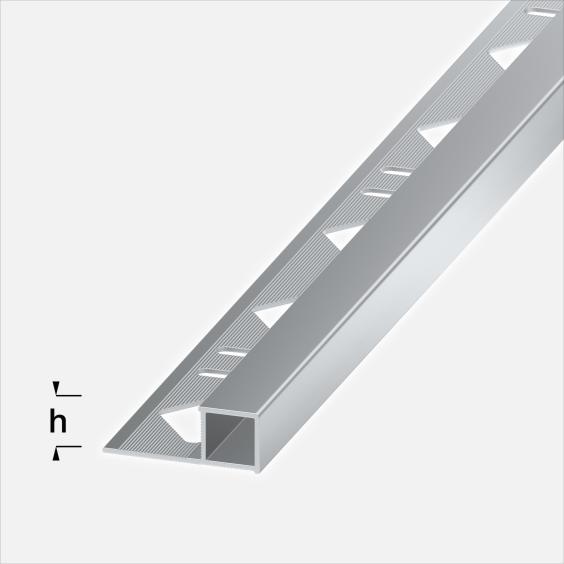 Alferquad Quadratprofil Aluminium Silber eloxiert Länge 2,5m 